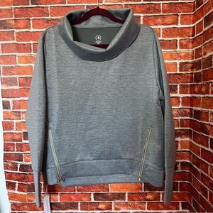 A B by Addison Bay Everyday Pullover NWOT Heather Grey Funnel Neck SZ Med